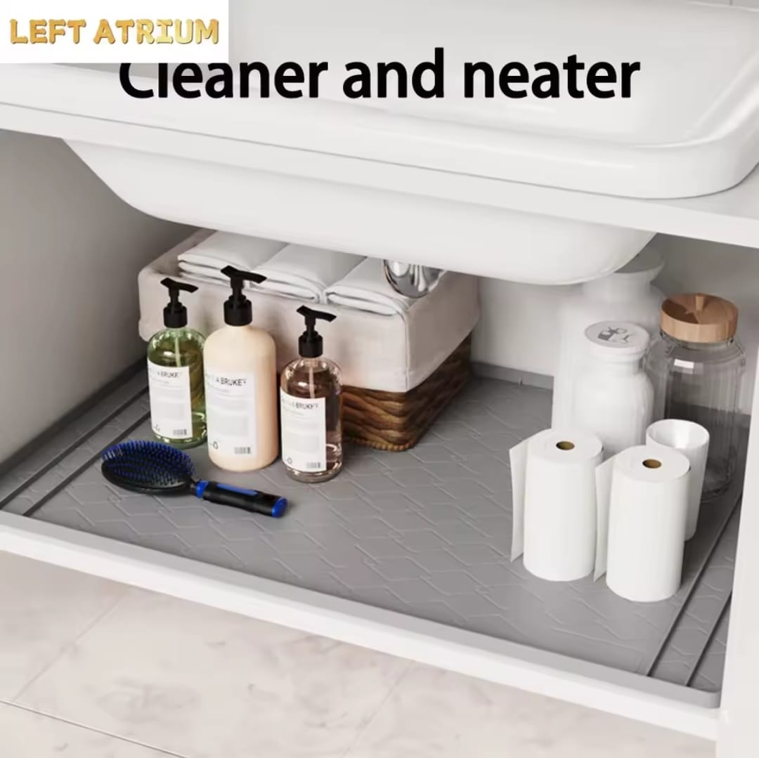 Silicone waterproof under the sink shelf mat