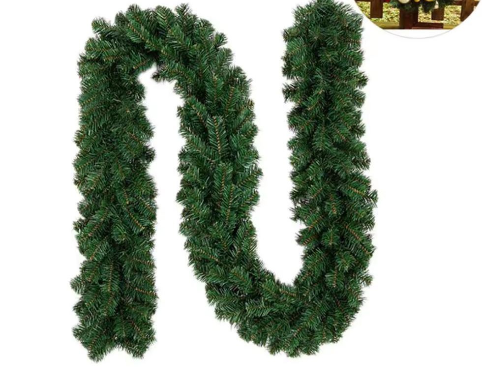 2.7m Christmas Garland Pine and Cypress Artificial Green Garland for Home Decoration