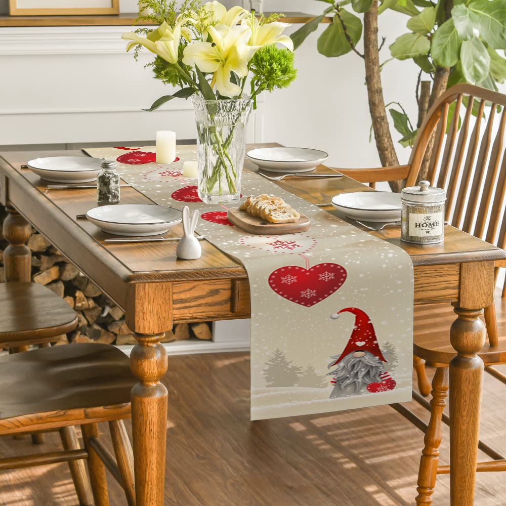 Christmas Table Runner Snowman Gnome