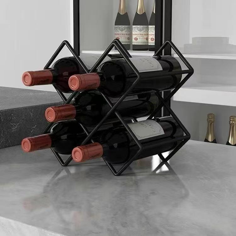 Carbon metal wine holder
