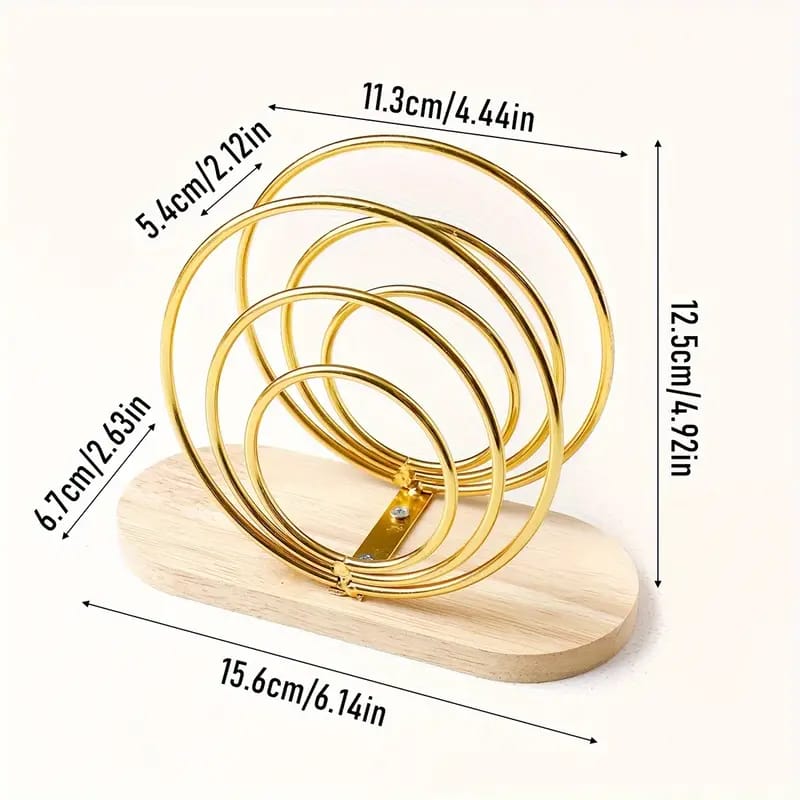 Metallic hemisphere bamboo base serviet holder