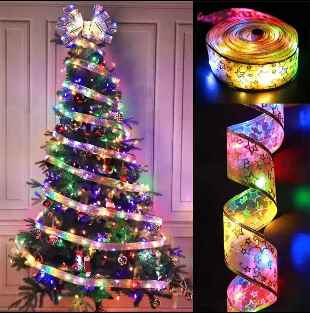 Xmas multicolored battery powered Ribbon