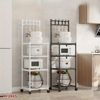 Detachable 4 layer trolley 4 hook storage rack