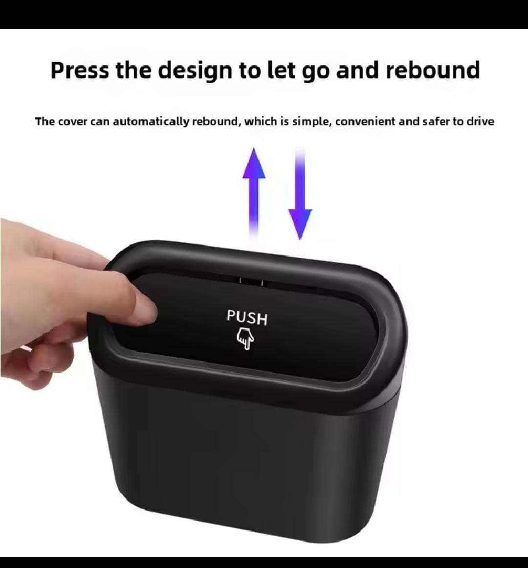 Car Door Seat Clip Stand Holder Organizer With Lid Trash Can