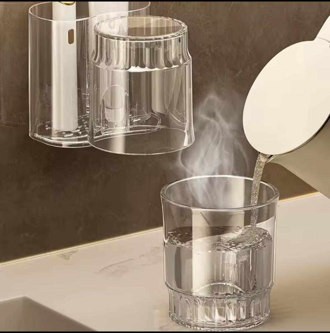 Wall mounted Toothbrush Holder With Mouthwash Cup