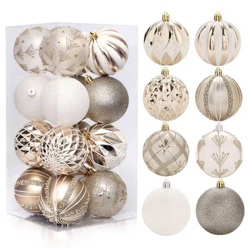16 Pieces Christmas Tree Balls Set for Home and Office Decorations