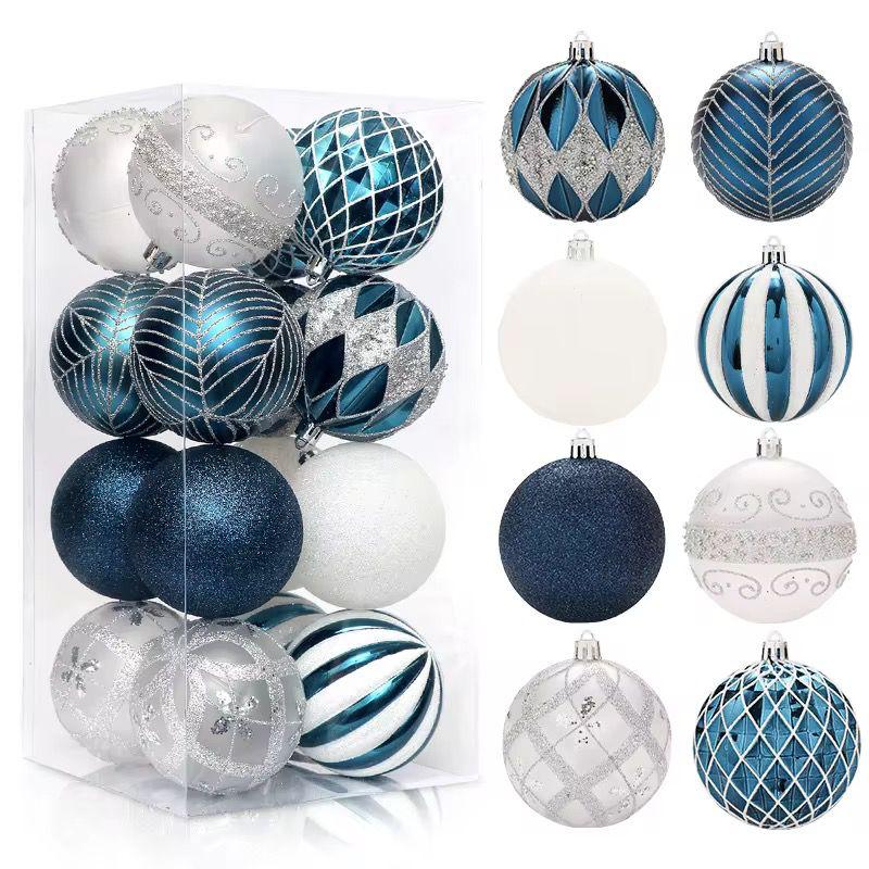 16 Pieces Christmas Tree Balls Set for Home and Office Decorations