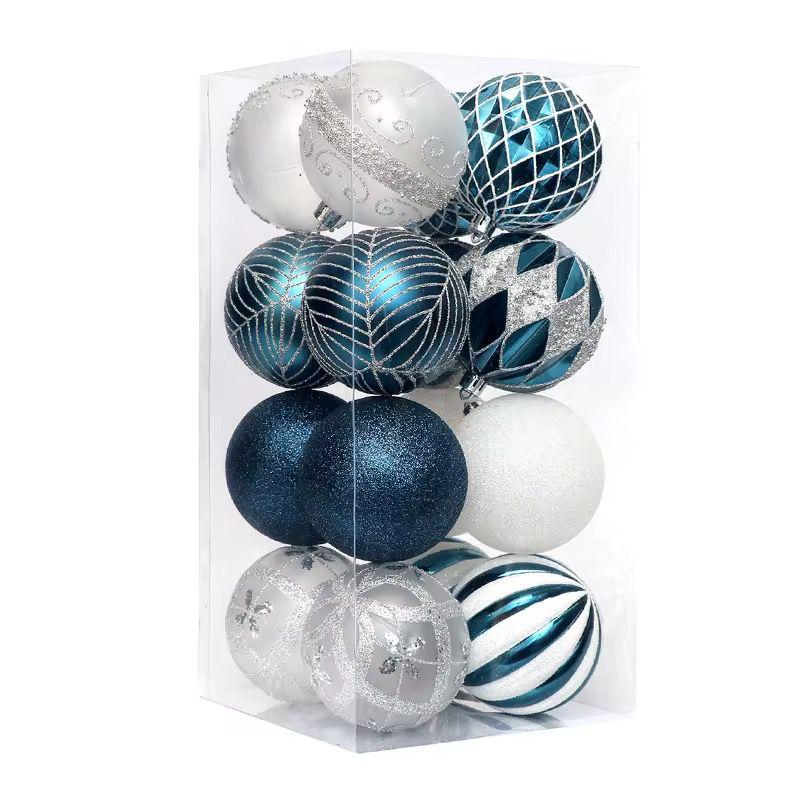 16 Pieces Christmas Tree Balls Set for Home and Office Decorations
