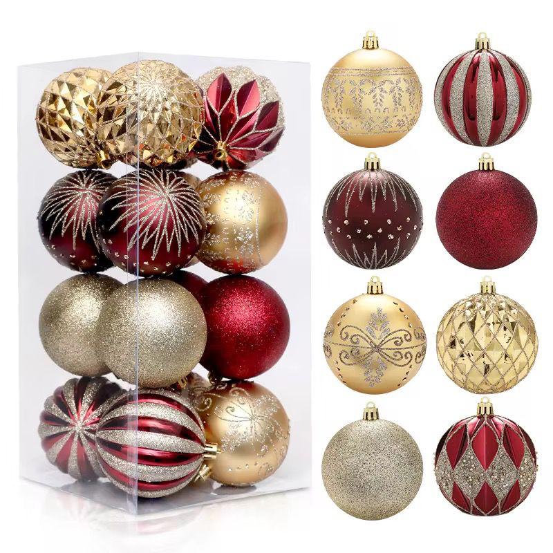 16 Pieces Christmas Tree Balls Set for Home and Office Decorations