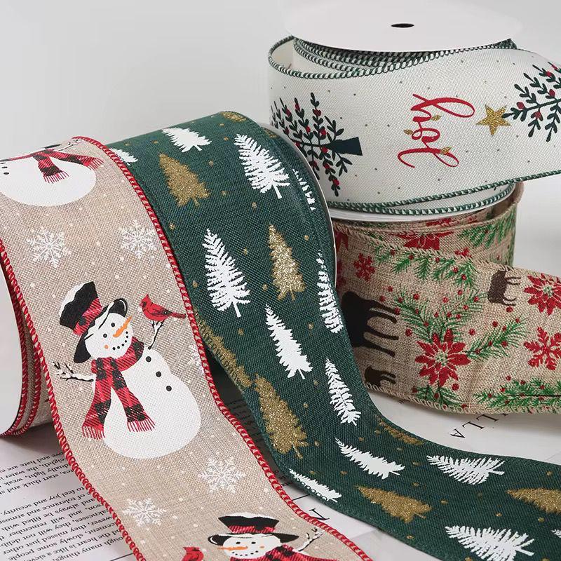 Christmas Gift Wrapping Floral Ribbon Decorations Kenya | Festive Gift Packing Ribbon 6cm x 200cm