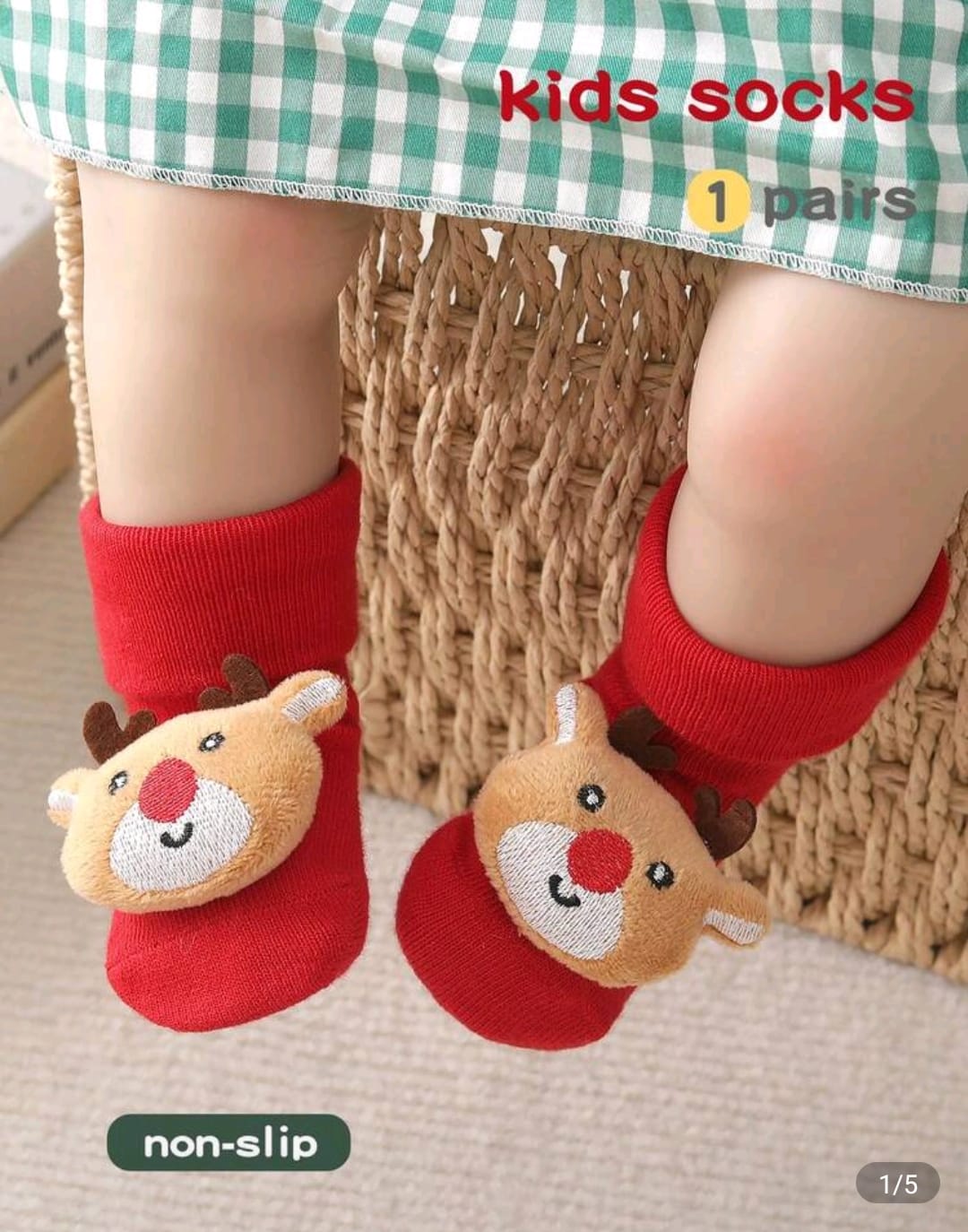 Baby Christmas Socks Santa Cartoon Doll themed