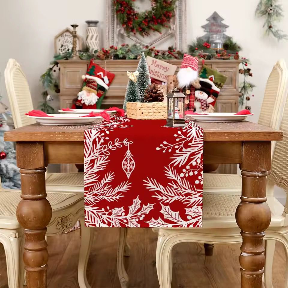 Christmas Table Runner Snowman Gnome Table Cloths