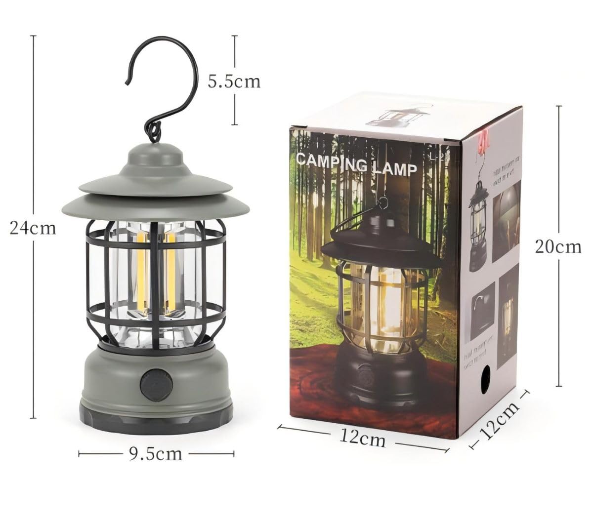 Rechargable Dimmable camping lamp (800mAh battery)