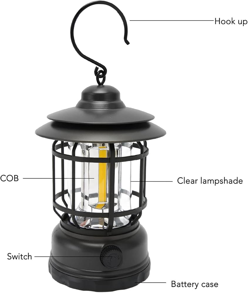 Rechargable Dimmable camping lamp (800mAh battery)