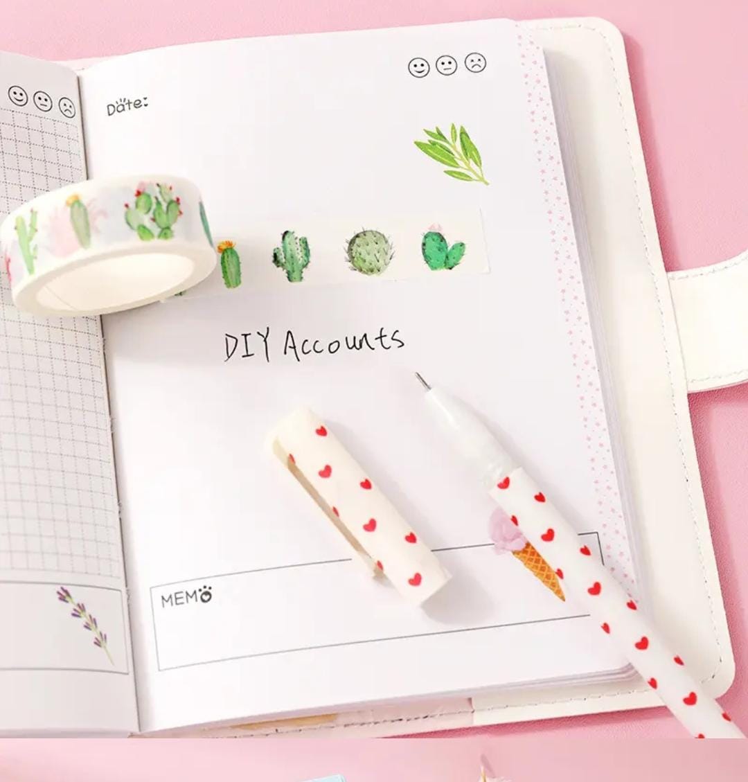 3 in1 Cute Children Notebook with a pen+Tape