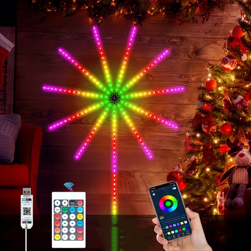 Smart Control IC LED 5V RGB Fireworks Light With Remote Control