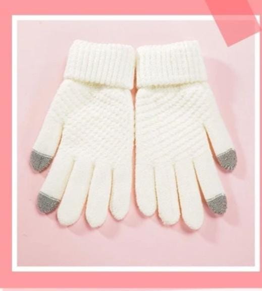 Authentic Cashmere Winter Scarf, Touch Gloves, and Ear Muffs Set