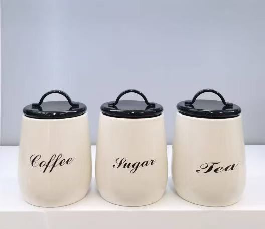 Sugar, Tea, Coffee canisters
