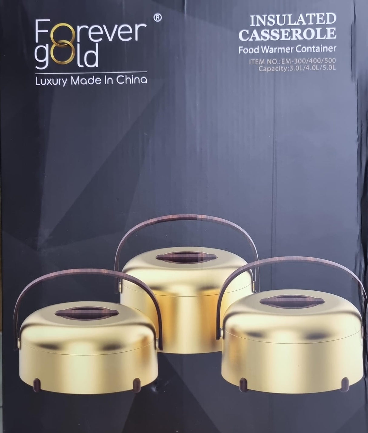 Unique Very High quality BIG SIZE forever gold insulated hotpots
