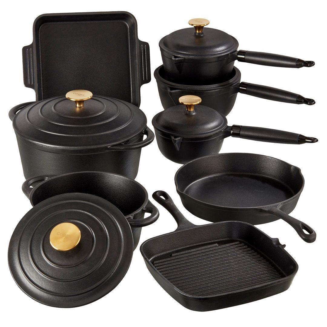 Enamel Cast iron cooking pots Ceramic Enamelled Cast Iron Cookware Set, Oven and Grill Safe
