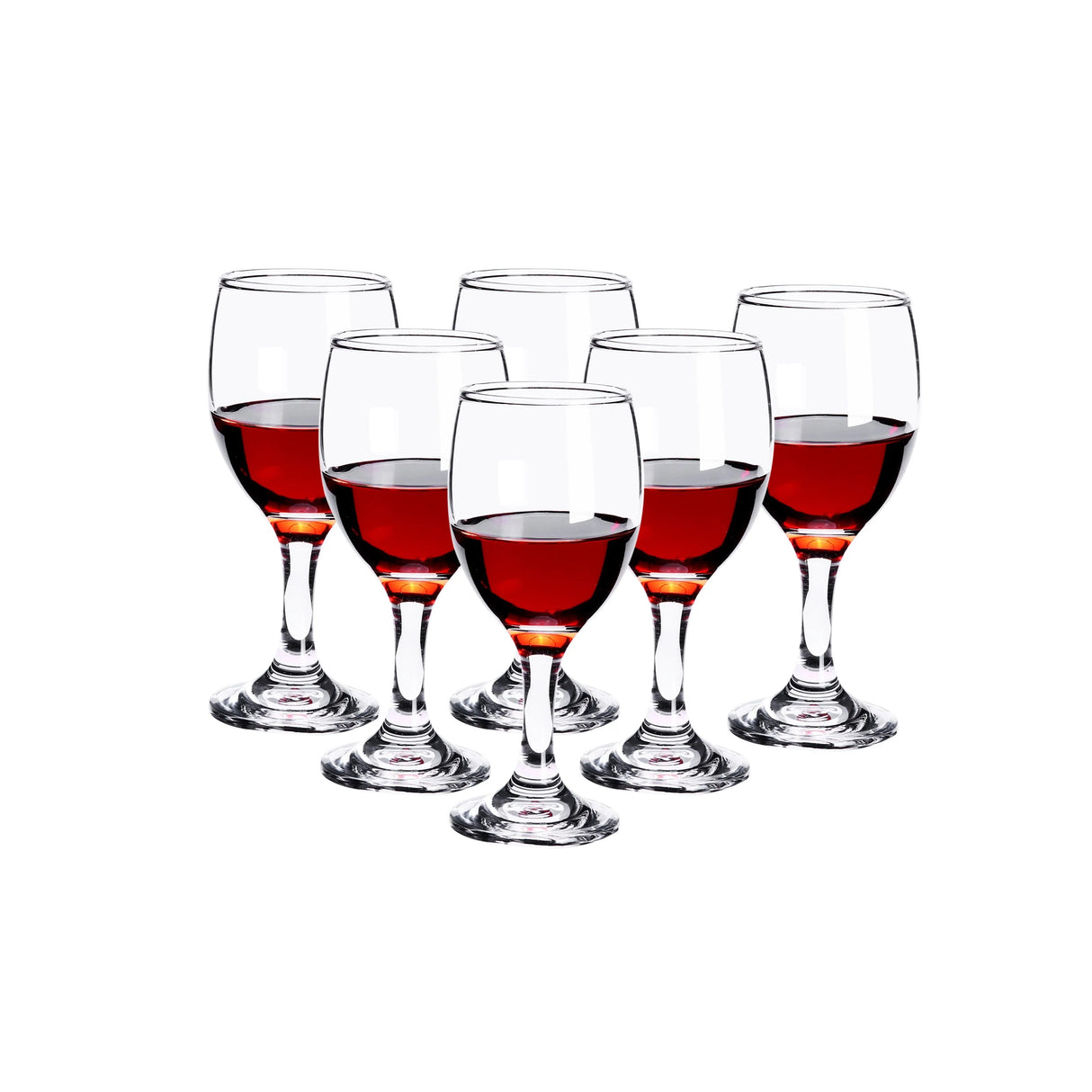 Crystall Clear Glass Wine Glasses 6pcs