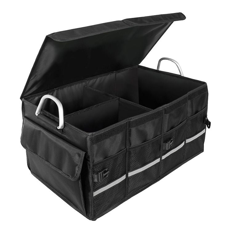 Large capacity car boot organizer with compartments