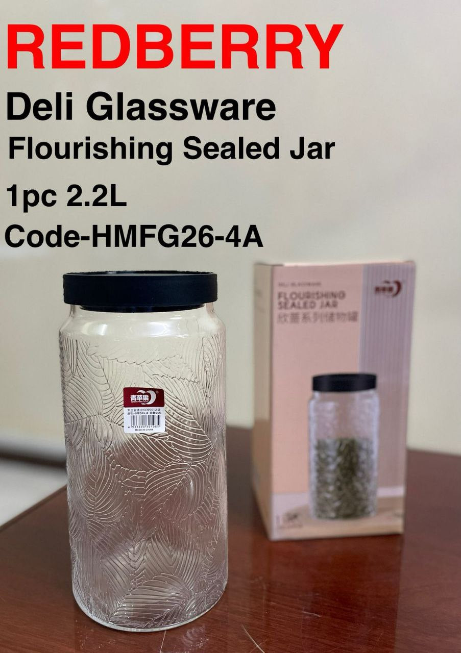 3Pcs Deli Flourishing Sealed Food Storage Jar 2.2L