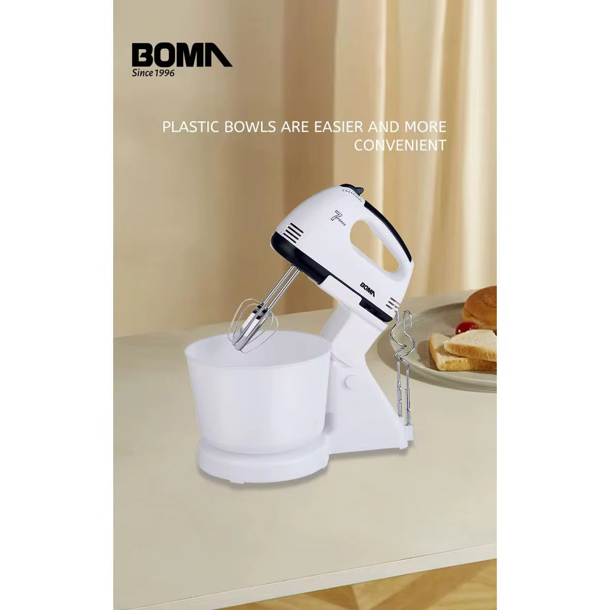 Stand Mixer Auto Dough Mixer 7 Speed Adjustable Food Beater Kitchen Machine Mixer Home 2L Function Stable