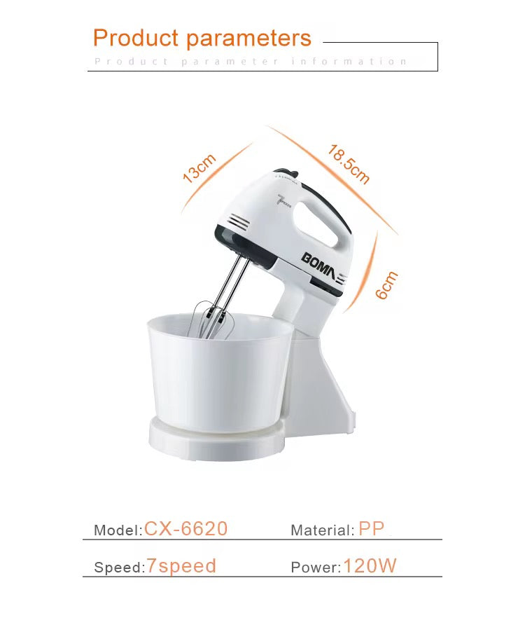 Stand Mixer Auto Dough Mixer 7 Speed Adjustable Food Beater Kitchen Machine Mixer Home 2L Function Stable