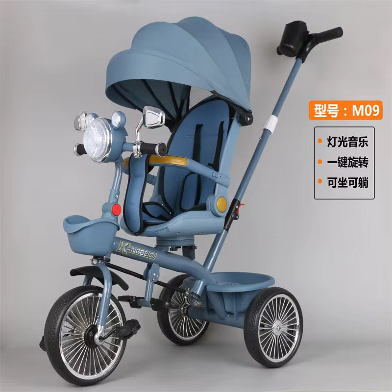 2 in 1 Kids Tricycle Children Trikes With Sun Shade For Baby Ride With Canopy