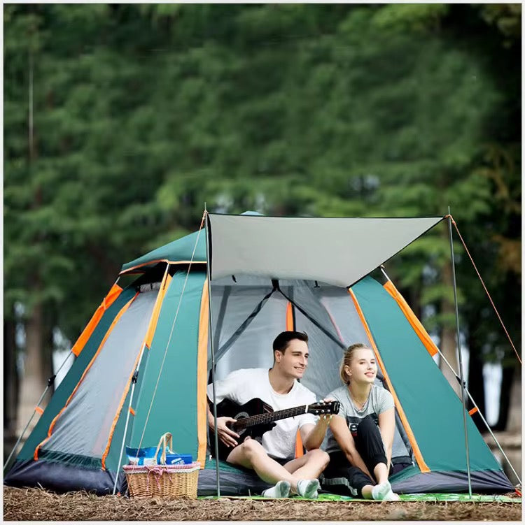 Instant Automatic Camping Tent Sun Protection with Cabin Tent 3-4 person