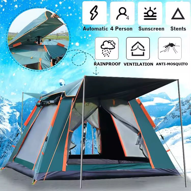 Instant Automatic Camping Tent Sun Protection with Cabin Tent 3-4 person