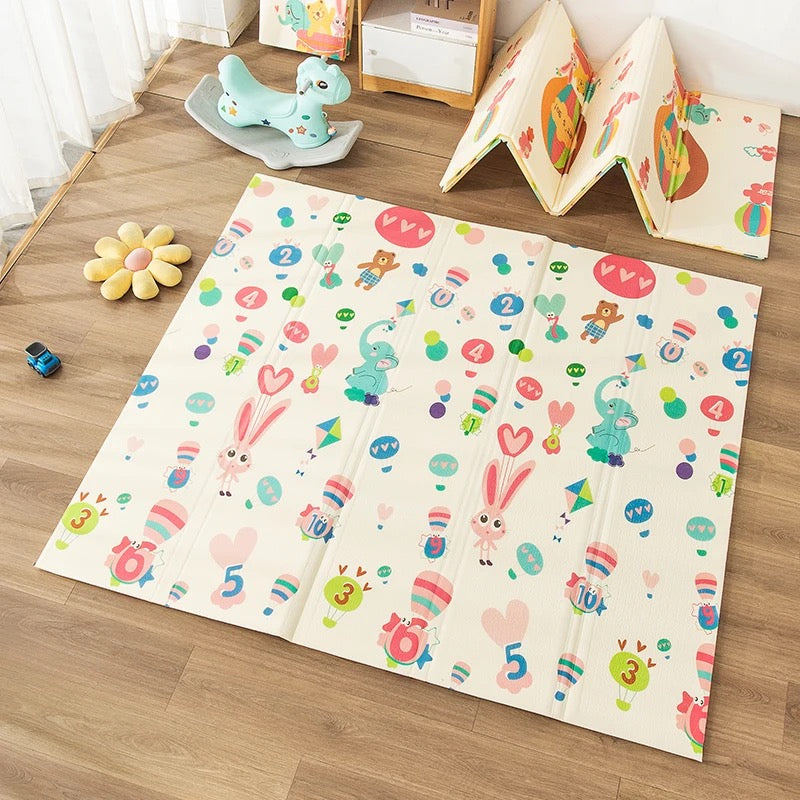 Baby Play Mat Foldable and Waterproof, Perfect for Floor Play Reversible and Versatile Playmat