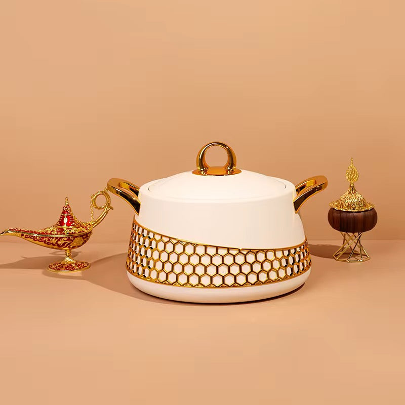 Elegant,Simple, Classic and luxury 3pcs Food Warmer HotPots