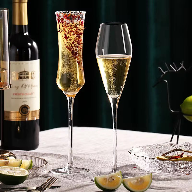 Champagne Flutes Glasses Gift Set | 210 ML | Set of 6| |Elegant Gift Box|Ultra-Premium |Limited Edition | Red & White Wine & Champagne Glass | Ideal for Wedding,Couple,Anniversary Gift