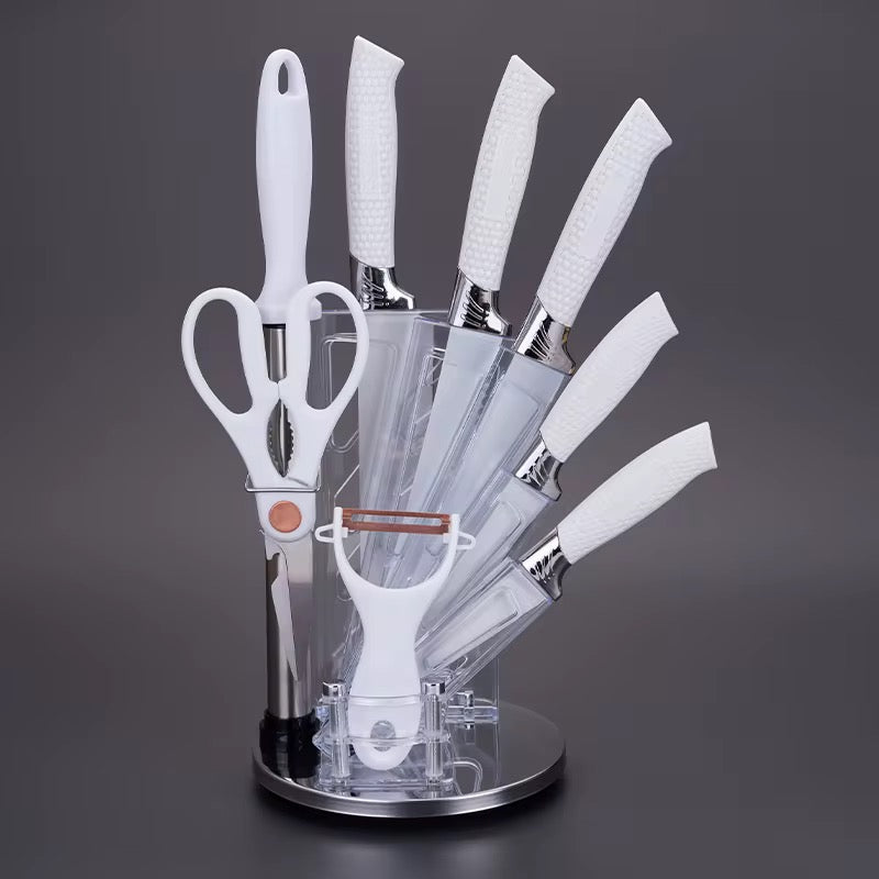 8pcs Stainless Steel Knife Set with Kitchen Scissors | Complete Kitchen Knife Set in Kenya