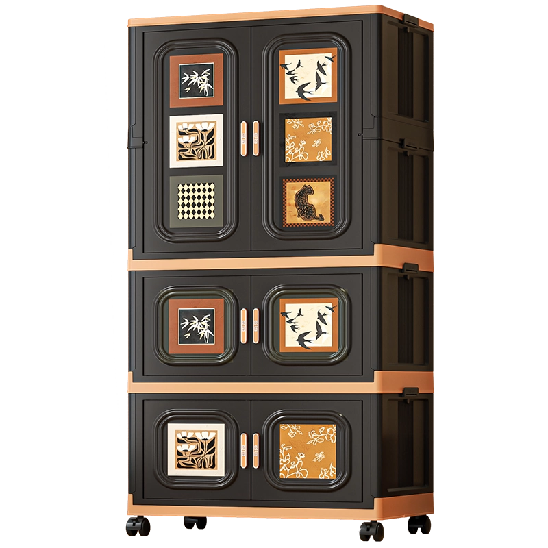 Large Capacity Foldable Wardrobe Portable Closet with Wheels | Easy-Assemble Removable Storage Cabinet for Baby, Kids & Adults