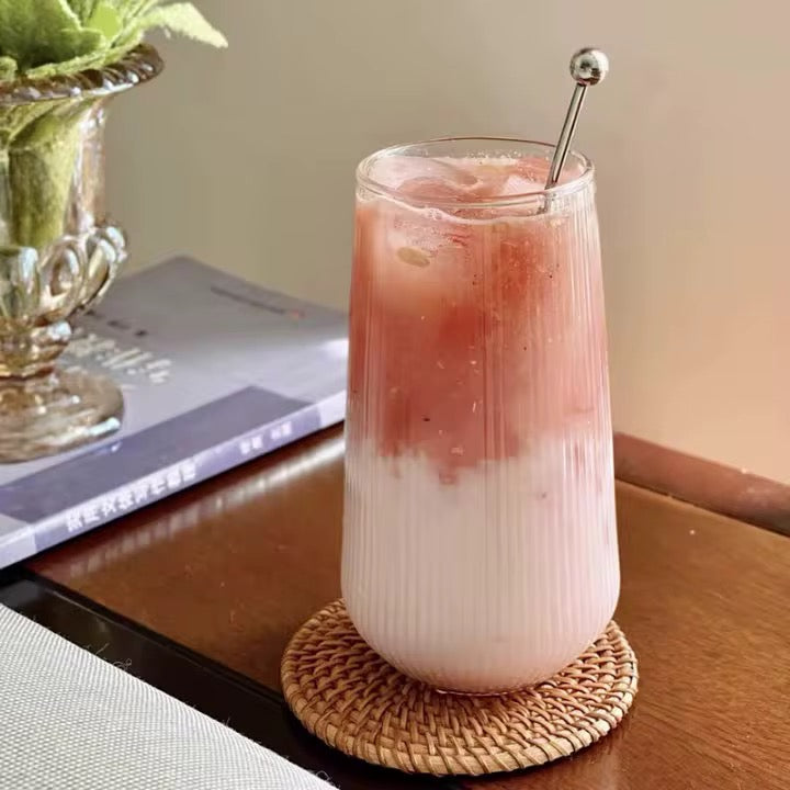 High temperature Transparent glass cup For Juice Coffee Water