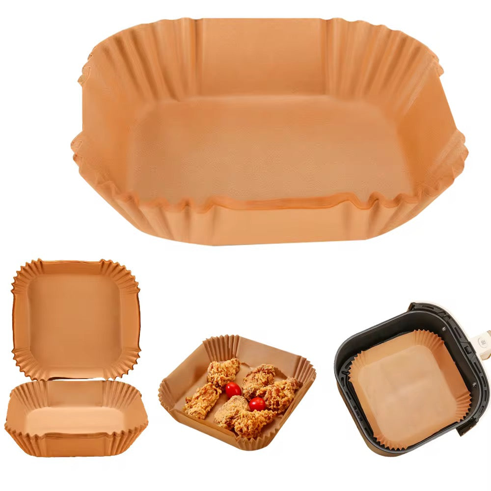 50pcs Disposable Air Fryer Parchment Paper Liners – Nonstick & Oil-Proof