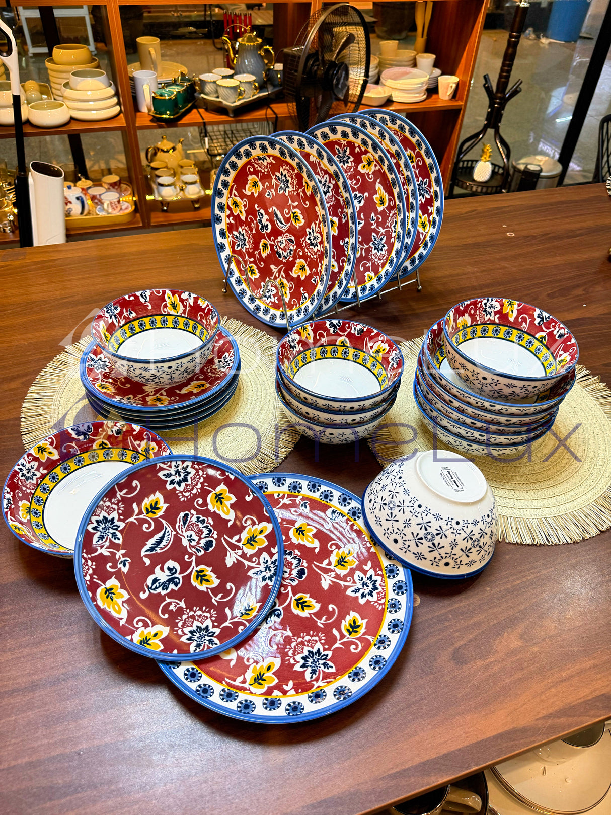 Danny Home Premium 24-Piece Porcelain Dinner Set | Plates & Bowls Set