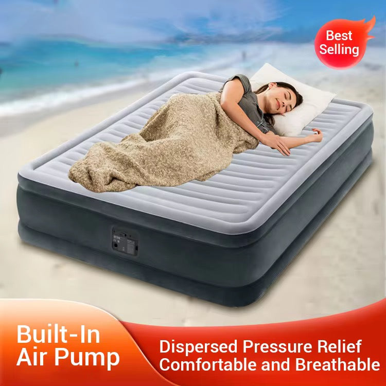 Intex Double Inflatable Mattress Airbed With in-built electric pump