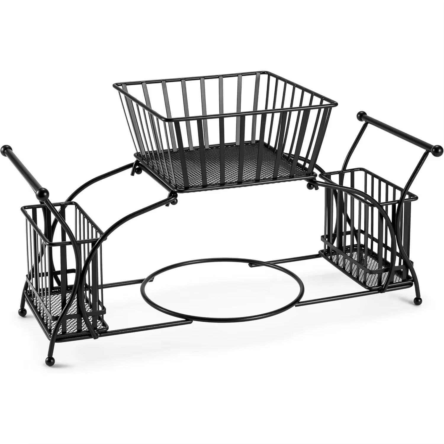 Unique Wrought Iron Dish Rack & Napkin Holder – Kitchen & Dining Organizer