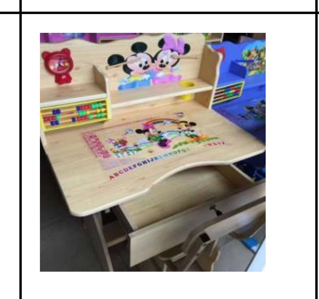 Wooden Kids Study Desk With Chair