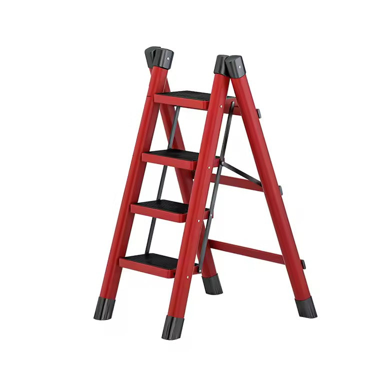 4-Step Collapsible Aluminium Ladder Portable Indoor & Outdoor Household Use