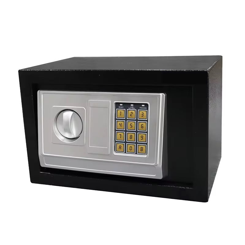 Steel Safe Deposit Box Household & Office Mini Safe with Mechanical Lock, Mountable