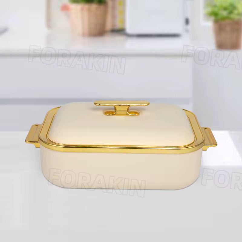 4L Elegant Luxury Food Warmer Container Insulated Hot Pot for Parties & Home Use
