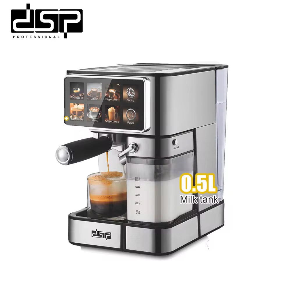 DSP Espresso Coffee Maker Machine – 1350W, 15 Bar Pump, 1.8L Water Tank, Milk Frother | Coffee Machine Kenya