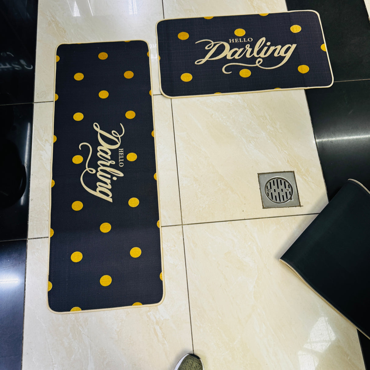 Rubber Bottom Kitchen Floor Mats Non Slip 2pcs Runner Rug Carpets for Kitchen Floor, Sink