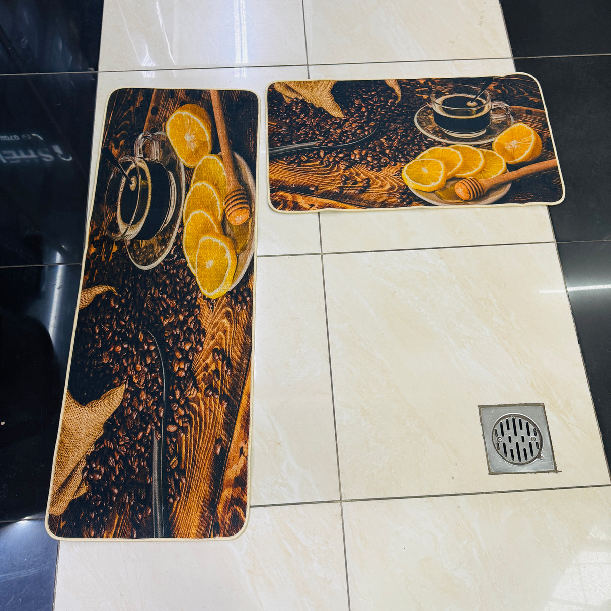 Rubber Bottom Kitchen Floor Mats Non Slip 2pcs Runner Rug Carpets for Kitchen Floor, Sink