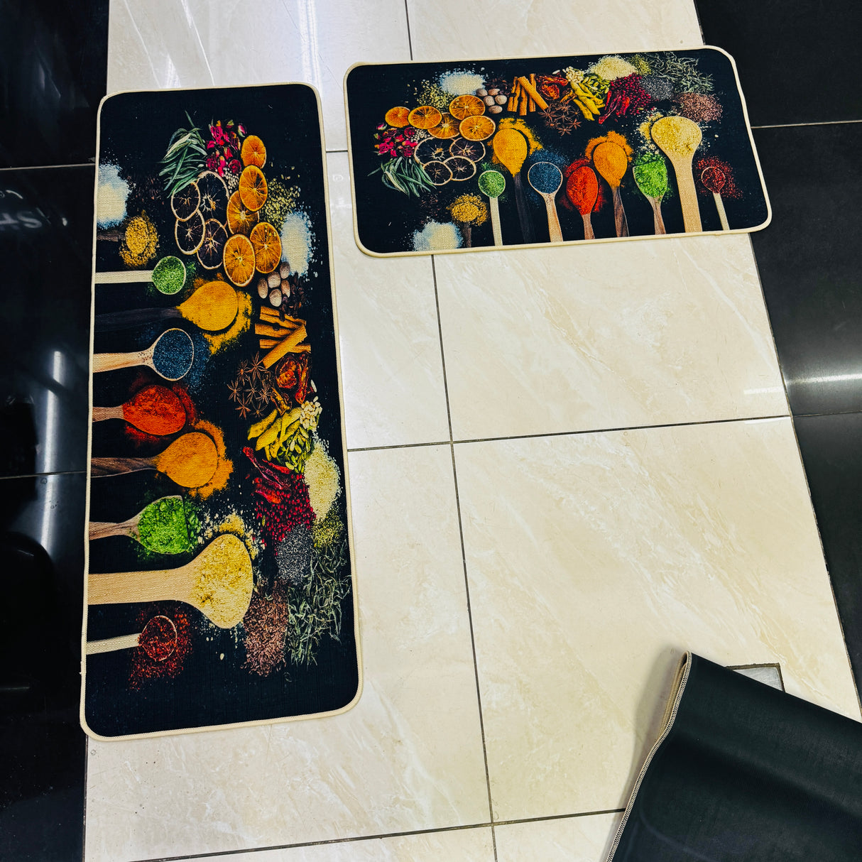 Rubber Bottom Kitchen Floor Mats Non Slip 2pcs Runner Rug Carpets for Kitchen Floor, Sink